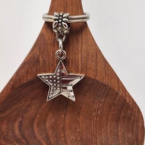 Patriotic Star Charm Keychain